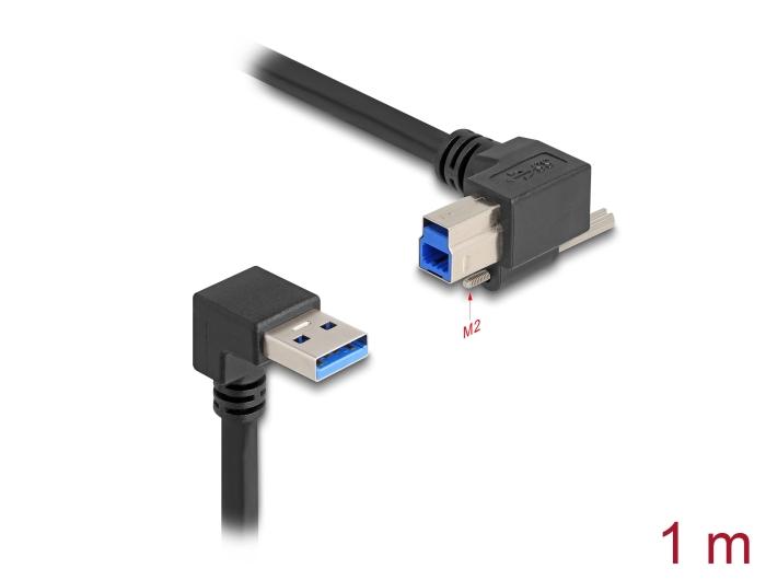 Delock USB 5 Gbps Kabel USB Typ-A Stecker 90 nach unten abgewinkelt zu USB