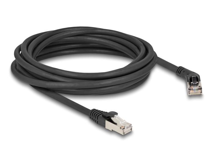 Delock RJ45 Netzwerkkabel Cat.6A S/FTP Stecker 45 nach rechts gewinkelt