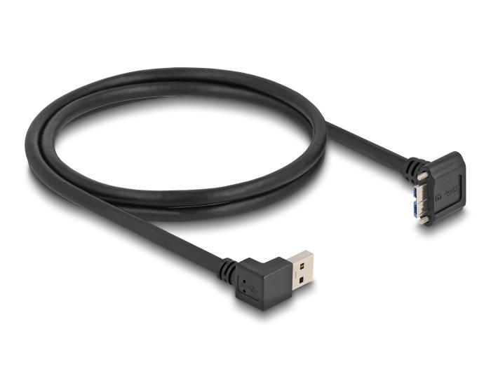 Delock USB 5 Gbps Kabel USB Typ-A Stecker 90 nach unten abgewinkelt zu USB
