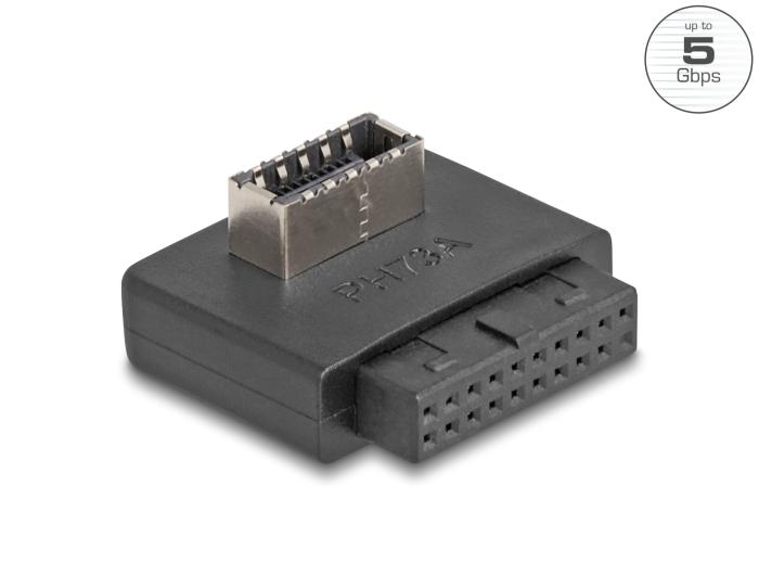 Delock USB 5 Gbps Adapter Stiftbuchse zu interner Typ-E Key A Buchse gewinkelt