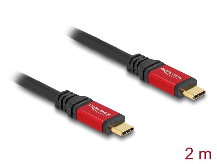 Delock USB 5 Gbps Kabel USB Type-C™ Stecker zu Stecker PD 3.0 100 W E-Mark