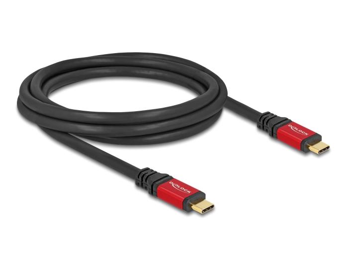 Delock USB 5 Gbps Kabel USB Type-C™ Stecker zu Stecker PD 3.0 100 W E-Mark