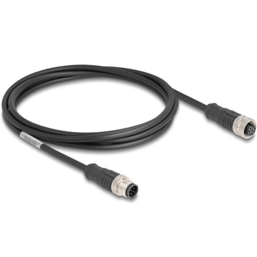 M12 Kabel Diese robuste industrielle Ethernet-Kabel wurde speziell für anspruchsvolle Umgebungen wie Maschinensteuerung und Automatisierungsprozesse entwickelt. Dank der doppelten M12-Steckverbinder (D-kodiert, 4-polig) schließen Sie einfach verschiedene Komponenten miteinander mit einer stabilen und sicheren Verbindung an. Das Kabel entspricht der Cat.5e-Spezifikation und ist mit einer hochwertigen S/FTP-Abschirmung mit Aluminiumfolie und verzinntem Kupfergeflecht ausgestattet. Dies sorgt für eine ausgezeichnete Signalübertragung und Schutz vor elektromagnetischen Störungen. Mit einem soliden Kupferleiter von 26 AWG und einem robusten PVC-Mantel kombiniert dieses Kabel Flexibilität mit Langlebigkeit. Anschluss 1: 1 x M12 connector D-kodiert 4-polig Anschluss 2: 1 x M12 connector D-kodiert 4-polig Länge: 1 Meter Anschluss 1: 1 x M12 connector D-kodiert 4-polig Anschluss 2: 1 x M12 connector D-kodiert 4-polig Abschirmung: S/FTP Betriebstemperatur: -25 C ~ 60 C Schutzart: IP67 Kategorie: 5e Leitermaterial: Kupfer Leiterquerschnitt: 26 AWG (0,129 mm²) Inhalt des Pakets: M12-Kabel Schnittstelle: beidseitig gleich Kabeldurchmesser: ca. 5 mm Kabelmantelmaterial: PVC Farbe: Schwarz Länge inklusive Anschlüsse: ca. 1 m Maximaler Strom: 4 A Nennspannung: 60 V - Delock