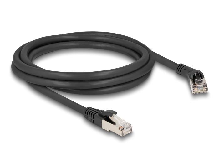 Delock RJ45 Netzwerkkabel Cat.8.1 S/FTP Stecker 45 nach rechts gewinkelt