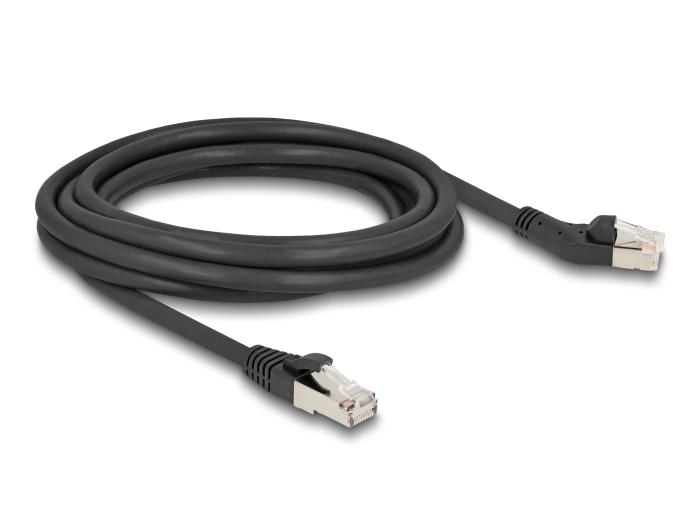 Delock RJ45 Netzwerkkabel Cat.6A S/FTP Stecker 45 nach links gewinkelt z