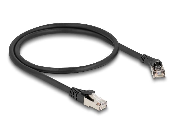 Delock RJ45 Netzwerkkabel Cat.8.1 S/FTP Stecker 45 nach rechts gewinkelt