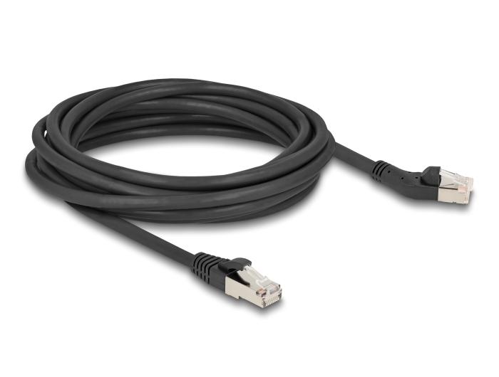 Delock RJ45 Netzwerkkabel Cat.6A S/FTP Stecker 45 nach links gewinkelt z