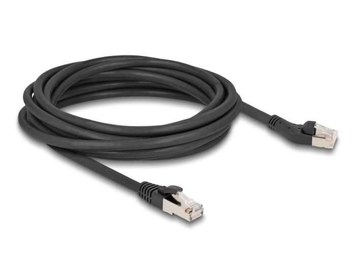 Delock RJ45 Netzwerkkabel Cat.8.1 S/FTP Stecker 45 nach links gewinkelt
