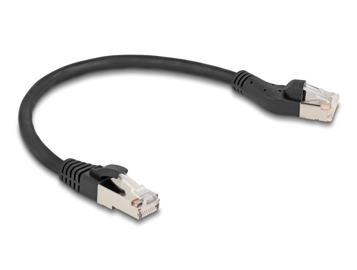 Delock RJ45 Netzwerkkabel Cat.8.1 S/FTP Stecker 45 nach links gewinkelt