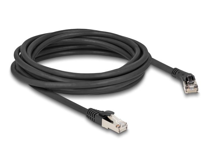 Delock RJ45 Netzwerkkabel Cat.8.1 S/FTP Stecker 45 nach rechts gewinkelt
