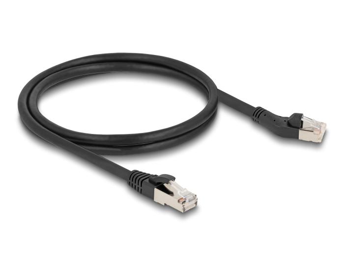 Delock RJ45 Netzwerkkabel Cat.8.1 S/FTP Stecker 45 nach links gewinkelt