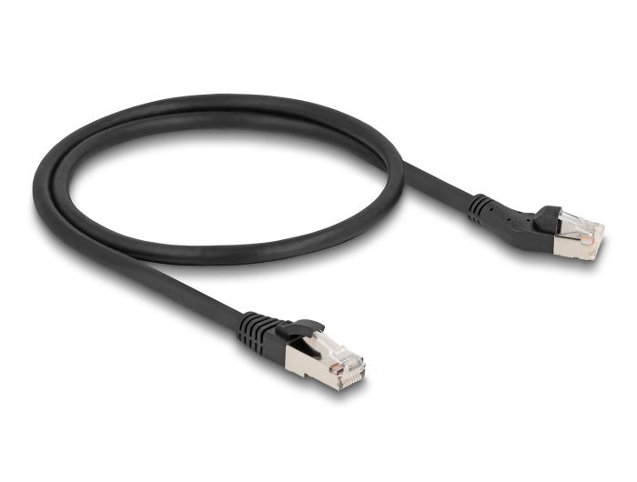 Delock RJ45 Netzwerkkabel Cat.8.1 S/FTP Stecker 45 nach links gewinkelt