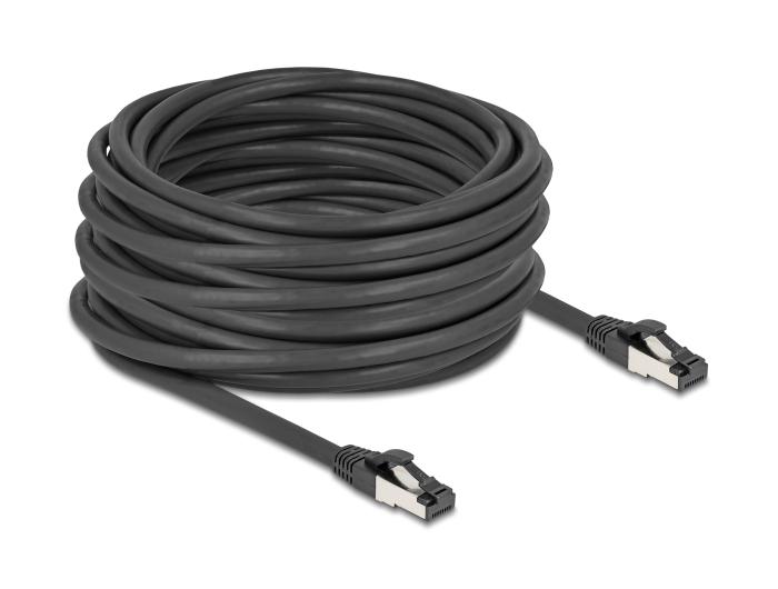 Delock RJ45 Netzwerkkabel Cat.8.1 S/FTP 15 m bis 40 Gbps schwarz