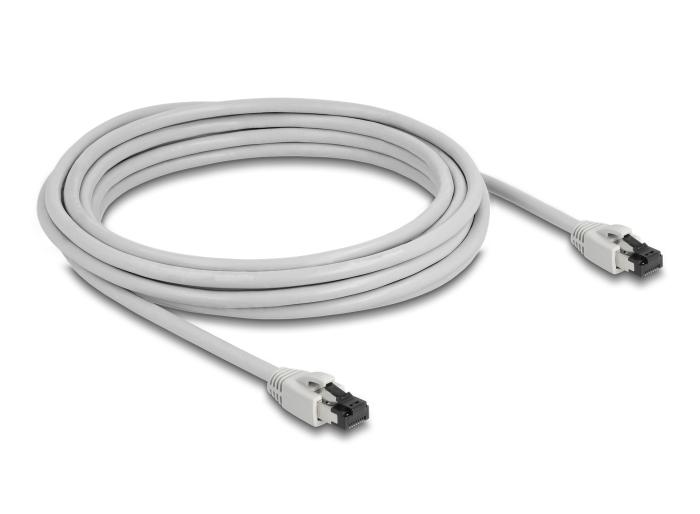 Delock RJ45 Netzwerkkabel Cat.8.1 S/FTP 5 m bis 40 Gbps grau
