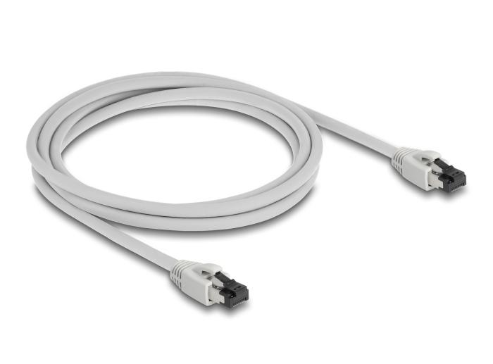 Delock RJ45 Netzwerkkabel Cat.8.1 S/FTP 2 m bis 40 Gbps grau