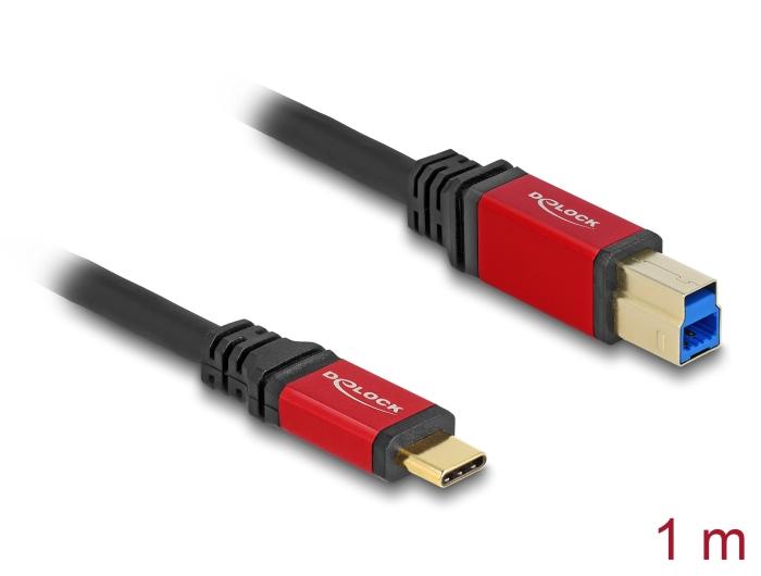 Delock USB 5 Gbps Kabel USB Type-C™ Stecker zu USB Typ-B Stecker 1 m rot