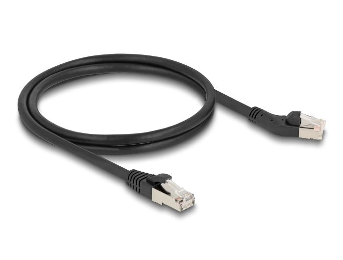 Delock RJ45 Netzwerkkabel Cat.6A S/FTP Stecker 45 nach links gewinkelt z