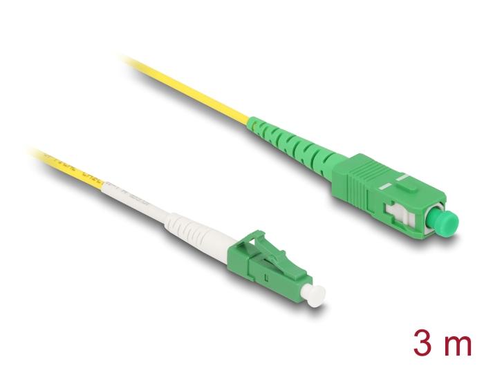 Delock LWL-Kabel LC-APC auf SC-APC Simplex Singlemode OS2 3 m