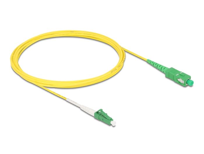 Delock LWL-Kabel LC-APC auf SC-APC Simplex Singlemode OS2 3 m