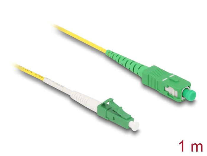 Delock Glasfaser-Kabel LC-APC auf SC-APC Simplex Singlemode OS2 1 m
