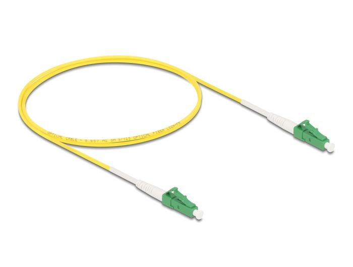 Delock Lichtwellenleiterkabel LC-APC zu LC-APC Simplex Singlemode OS2 1 m