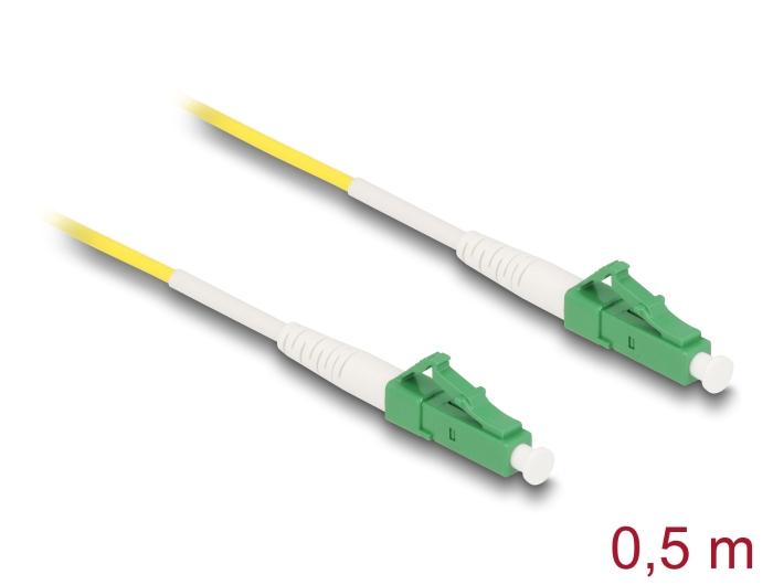 Delock Lichtwellenleiterkabel LC-APC zu LC-APC Simplex Singlemode OS2 0,5