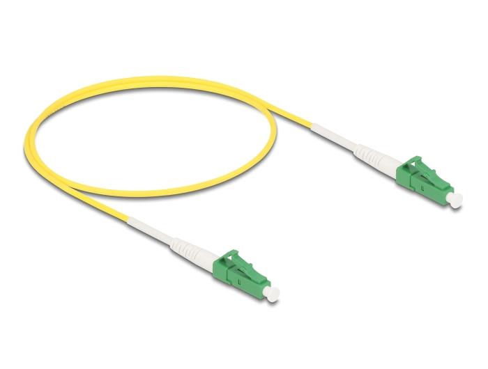 Delock Lichtwellenleiterkabel LC-APC zu LC-APC Simplex Singlemode OS2 0,5