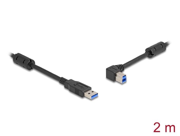 Delock USB 5 Gbps Kabel Typ-A Stecker auf Typ-B Stecker 90 linksgewinkelt