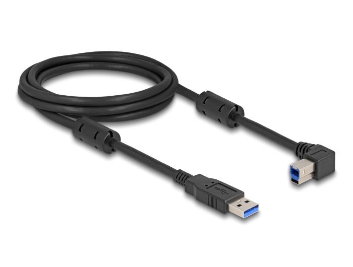 Delock USB 5 Gbps Kabel Typ-A Stecker auf Typ-B Stecker 90 linksgewinkelt