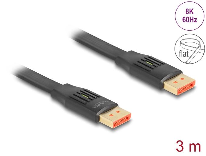 Delock DisplayPort Flachbandkabel 8K 60 Hz 3 m