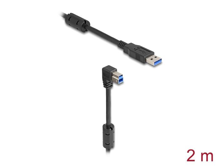 Delock USB 5 Gbps Kabel Typ-A Stecker auf Typ-B Stecker 90 unten abgewinkelt