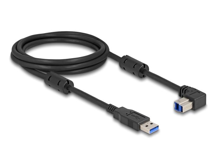 Delock USB 5 Gbps Kabel Typ-A Stecker auf Typ-B Stecker 90 unten abgewinkelt