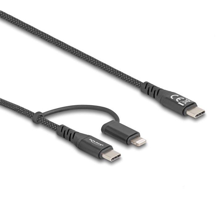 Delock USB-Kabel 2 in 1 USB Type-C™ zu USB Type-C™ / Lightning™ für