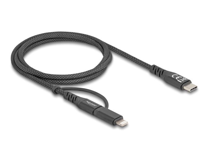 Delock USB-Kabel 2 in 1 USB Type-C™ zu USB Type-C™ / Lightning™ für
