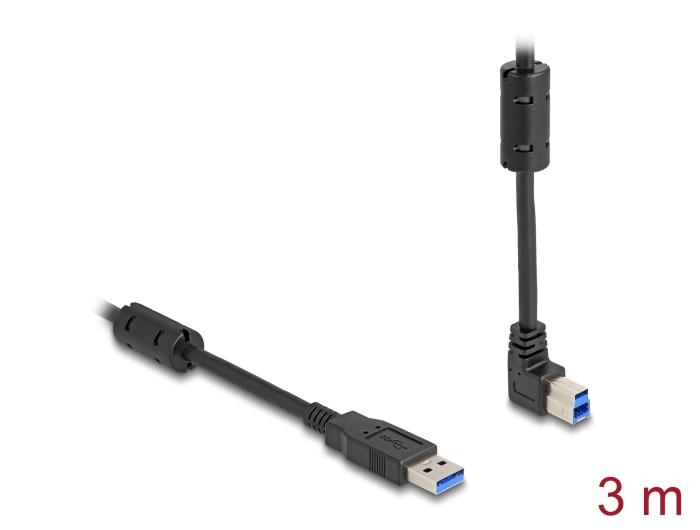 Delock USB 5 Gbps Kabel Typ-A Stecker auf Typ-B Stecker 90 oben abgewinkelt