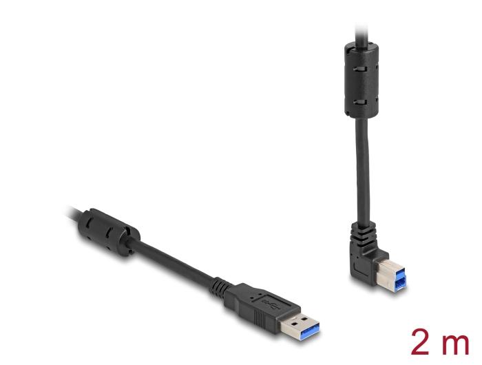 Delock USB 5 Gbps Kabel Typ-A Stecker auf Typ-B Stecker 90 oben abgewinkelt
