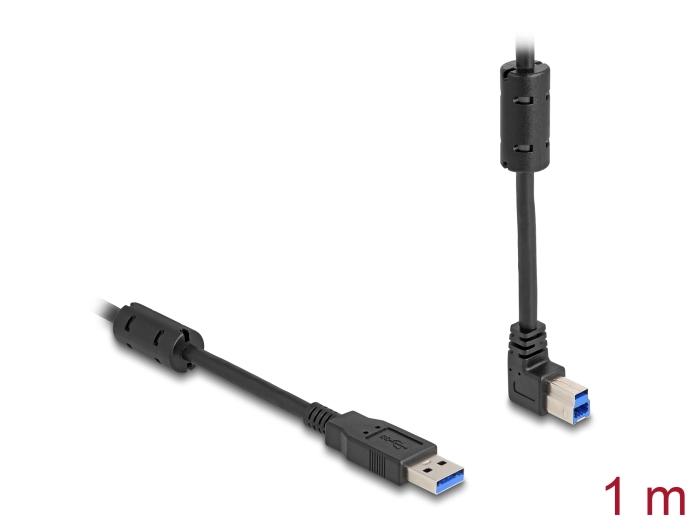 Delock USB 5 Gbps Kabel Typ-A Stecker auf Typ-B Stecker 90 oben abgewinkelt