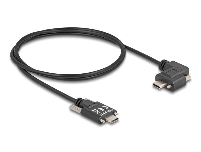 Delock USB 2.0 Kabel USB Type-C™ Stecker mit Schrauben zu USB Type-C™