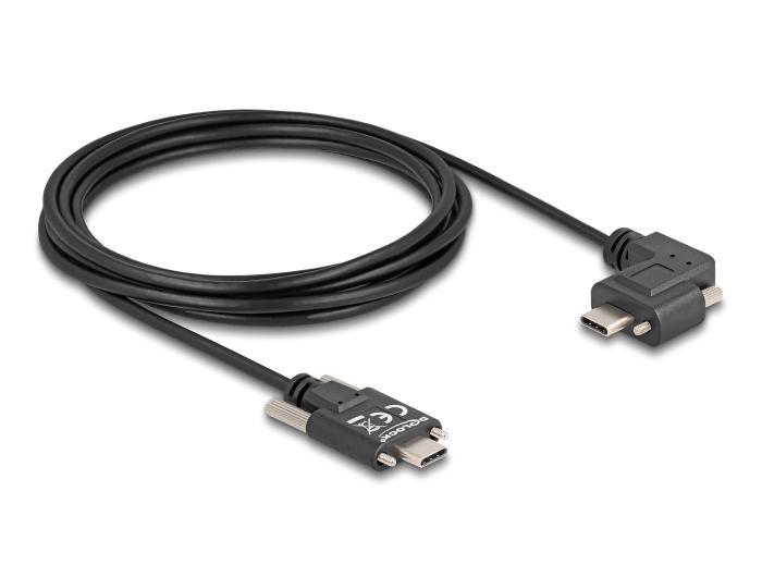 Delock USB 2.0 Kabel USB Type-C™ Stecker mit Schrauben zu USB Type-C™