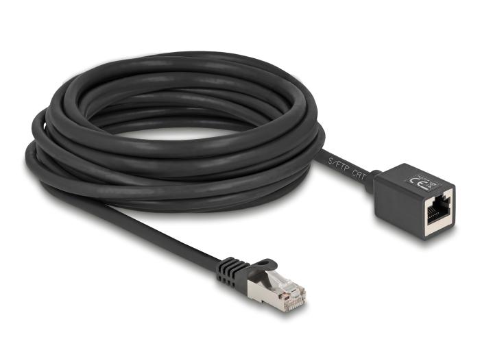 Delock Netzwerkverlängerungskabel RJ45 Stecker auf RJ45 Buchse Cat.6A S/F