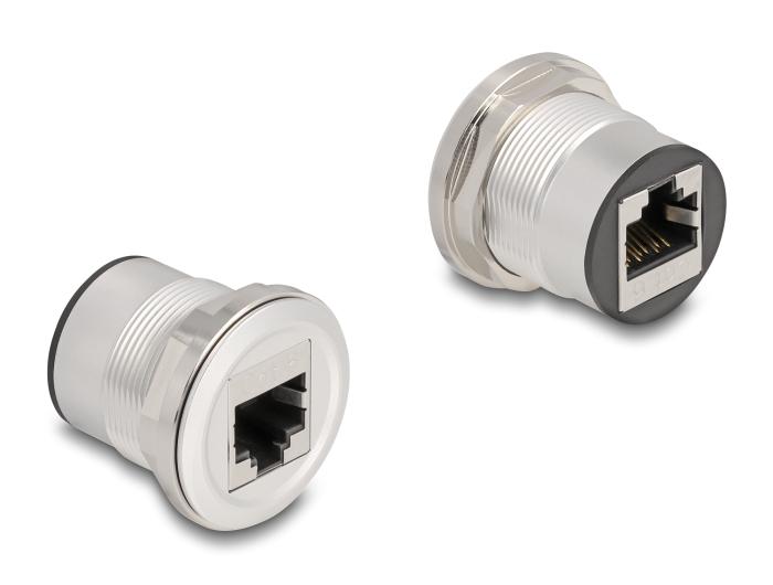 Delock RJ45 Einbaubuchse Kupplung Cat.6 STP Aluminium