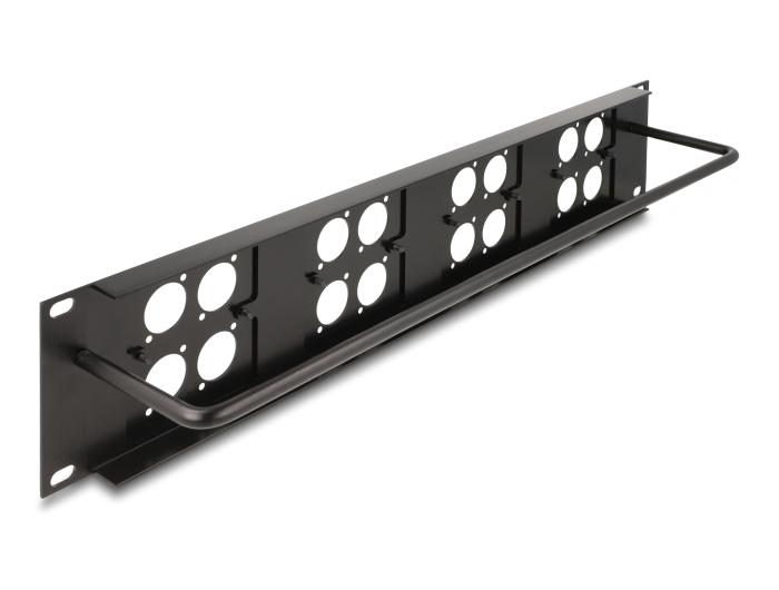 Delock D-Typ 19″ Patchpanel mit 4 D-Typ Platten 86 x 86 mm und 4 Ports 2