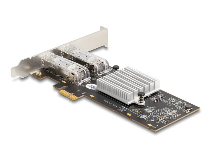 Delock PCI Express x1 Karte mit 2 x SFP Slot Gigabit LAN i350