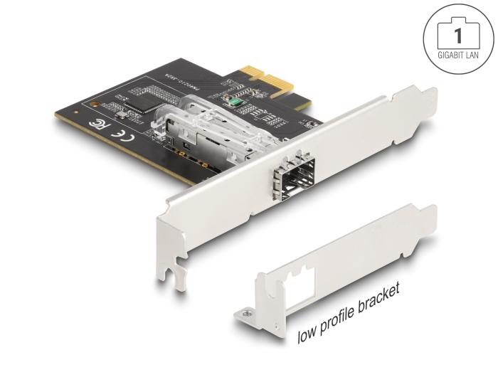 Delock PCI Express x1 Karte mit 1 x SFP Slot Gigabit LAN i210