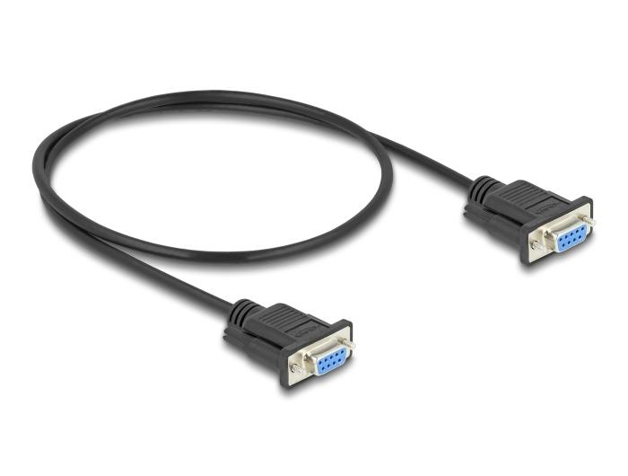 Delock Serielles Kabel RS-232 D-Sub9 Buchse auf Buchse mit schmalem Steckergehäuse