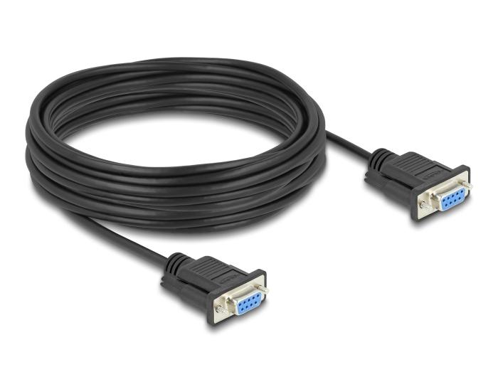 Delock Serielles Kabel RS-232 D-Sub9 Buchse auf Buchse mit schmalem Steckergehäuse