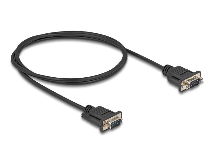 Delock Seriellkabel RS-232 D-Sub9 Stecker zu Stecker mit schmalem Stecker
