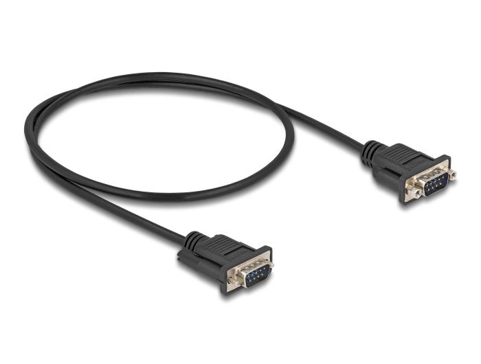 Delock Seriellkabel RS-232 D-Sub9 Stecker zu Stecker mit schmalem Stecker