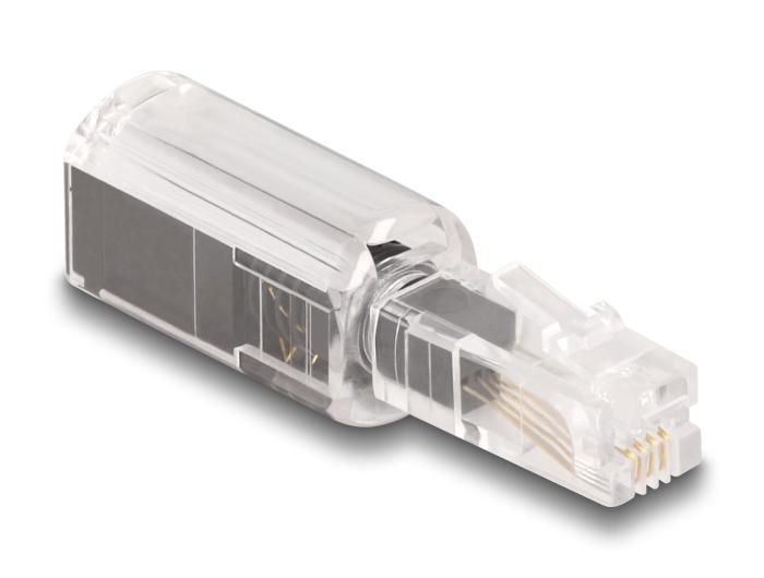 Delock Telefonkabel-Verdrehschutz Adapter RJ10 Stecker zu RJ10 Buchse Adapter