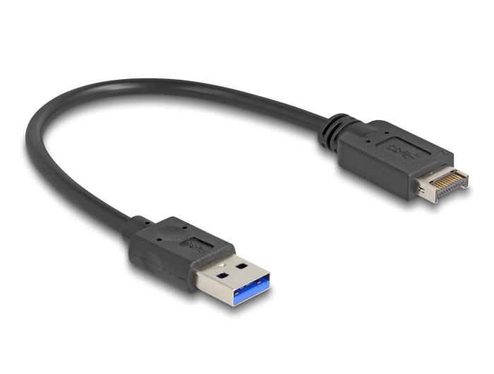 Delock USB 10 Gbps Kabel USB Typ-E Key A 20 Pin Stecker zu USB Typ-A Stecker